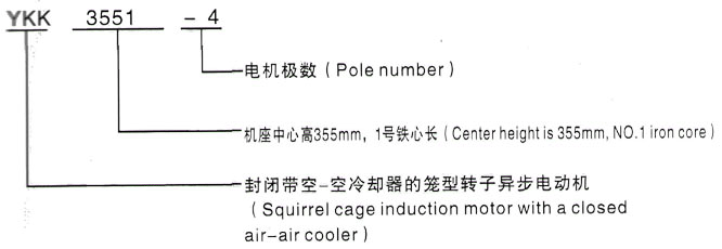 YKK系列(H355-1000)高压清江浦三相异步电机西安泰富西玛电机型号说明